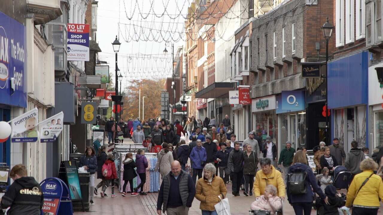 A Wrexham street scene, Wales