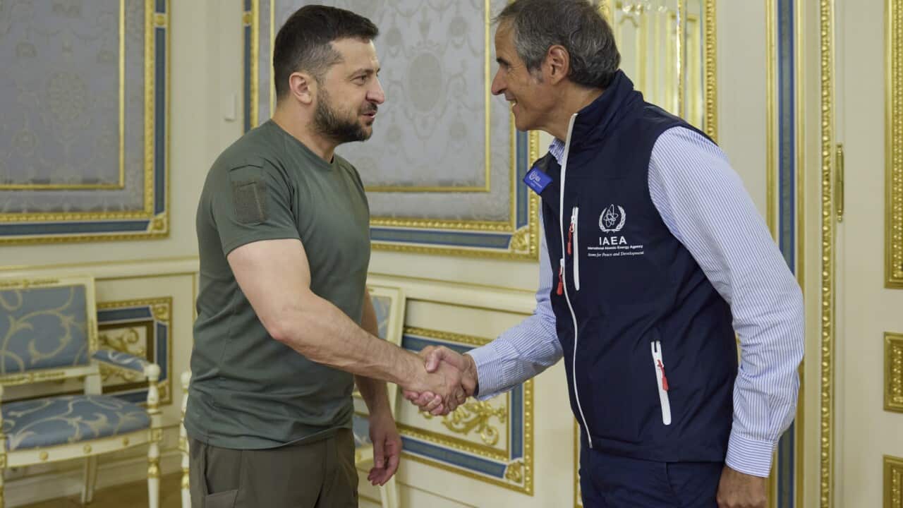 Volodymyr Zelenskyy meets International Atomic Energy Agency Director General Rafael Gross (AAP)