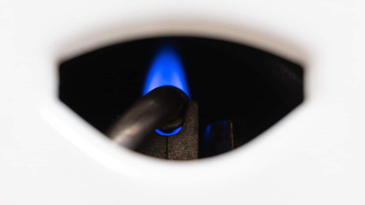 Nozzle and fire gas boiler close-up.