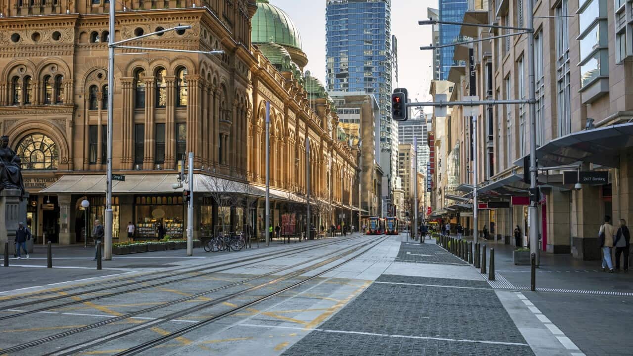 Sydney CBD's deserted streets during lockdown