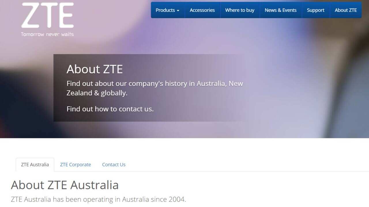 ZTE Australia website