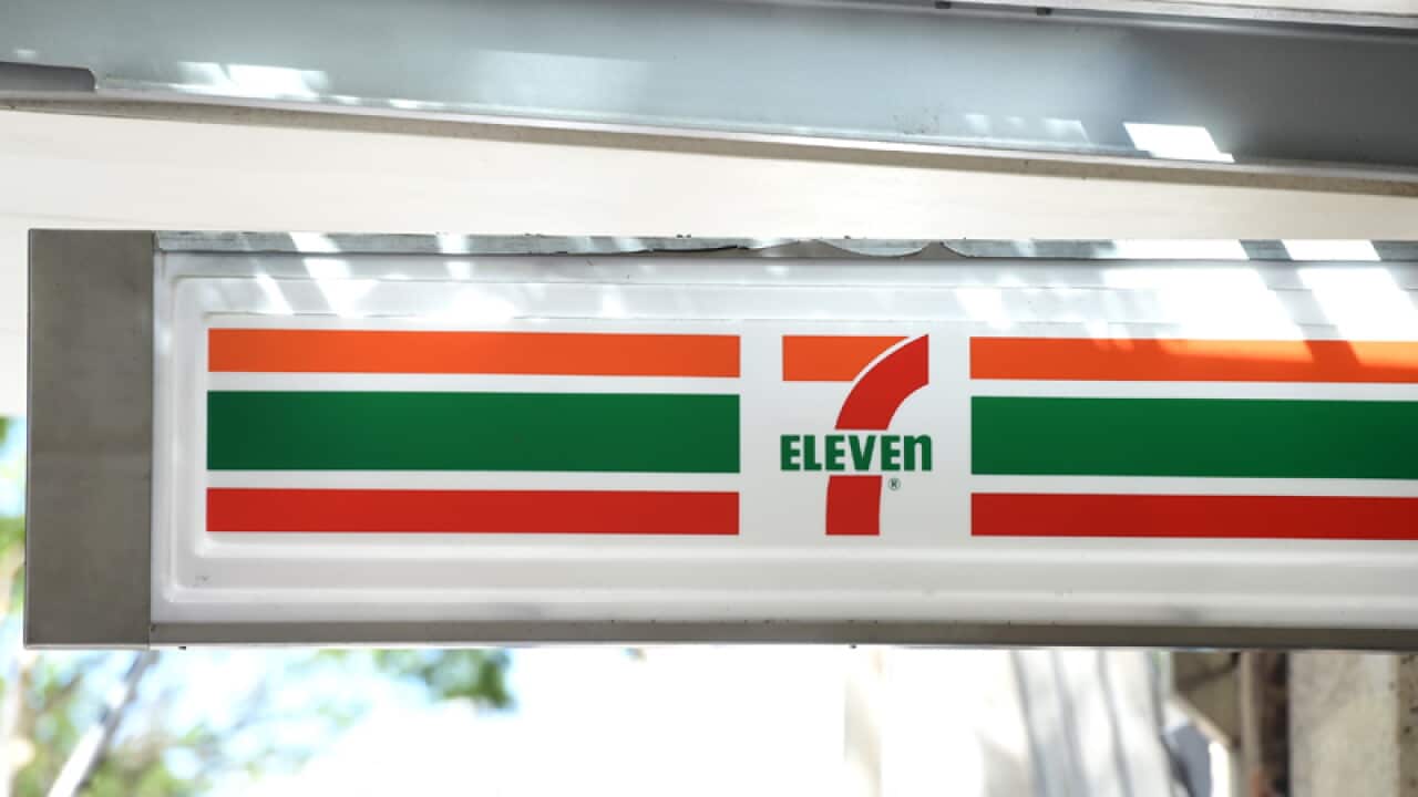A stock image of a 7-Eleven sign
