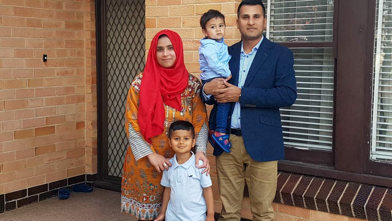 Ishtiaq Ahmed and his family in Adelaide