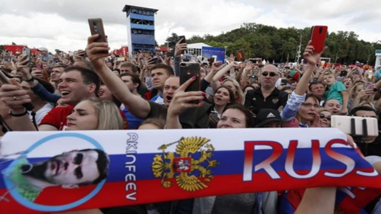 Tens of thousands of Russian got behind their team at the World Cup