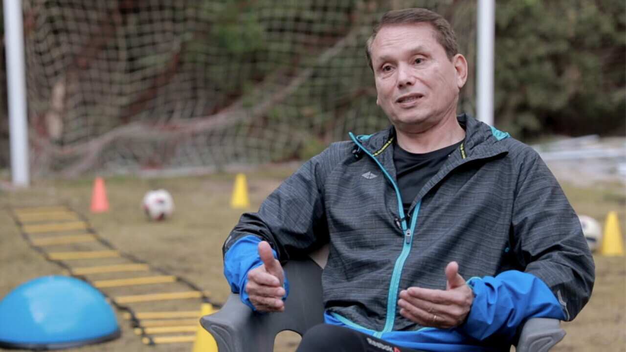 The oldest football player is 75 years old.