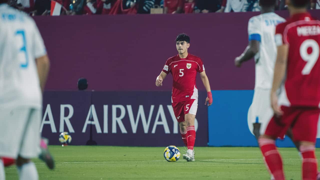 Mathew Baker representing Timnas Indonesia, a team where he said he has felt nothing but love and belonging.