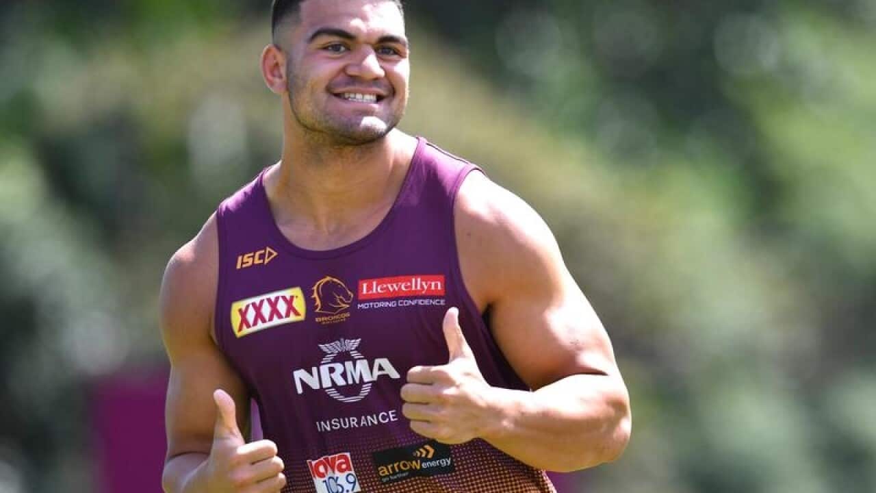David Fifita gives a thumbs-up