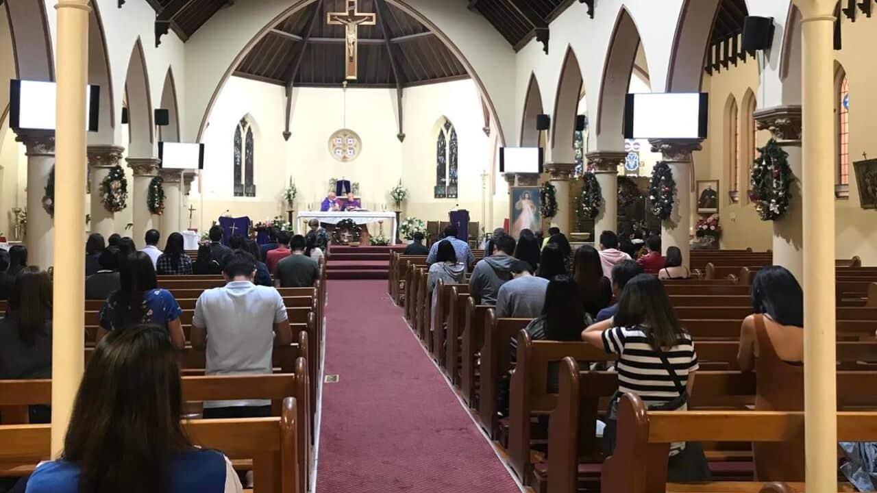 Filipino Catholic Mass in St. Brigid's Parish Fitzroy, Victoria Australia