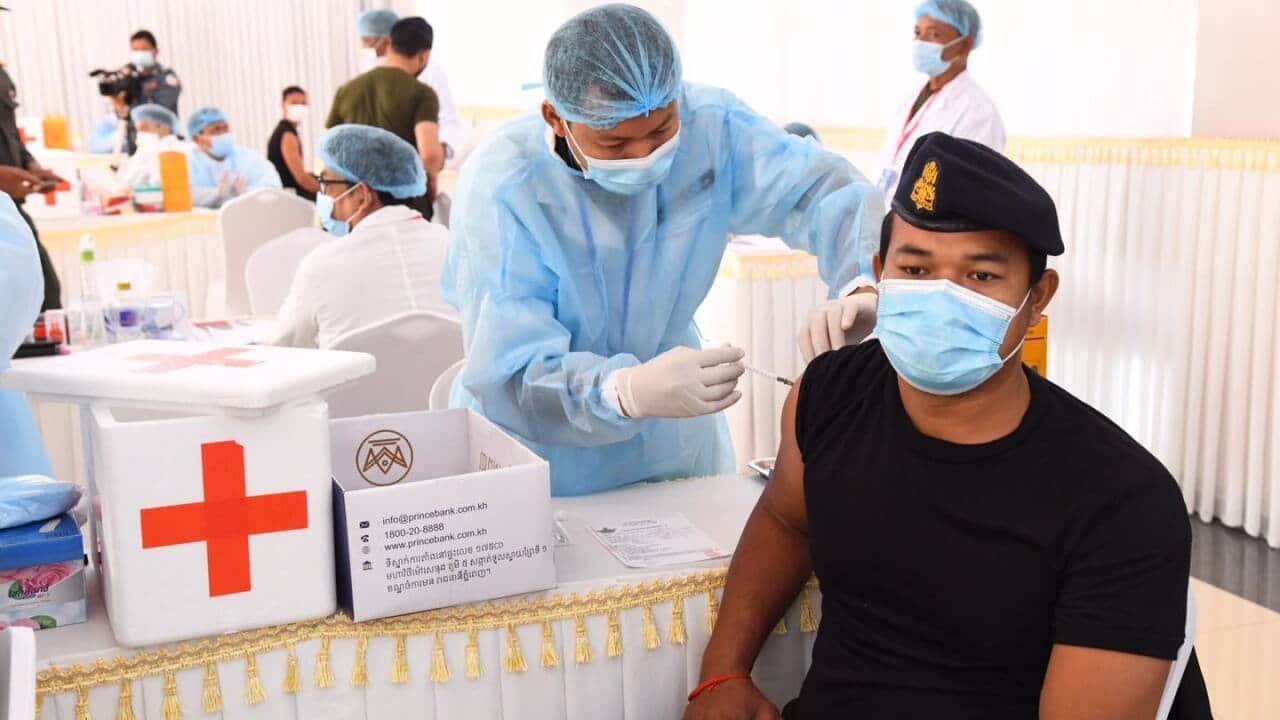 Covid-19 vaccination to defence forces in Cambodia