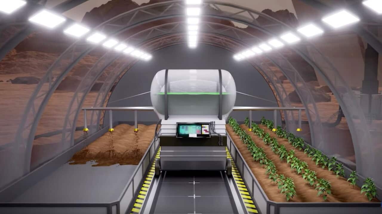 NASA space farming video screenshot