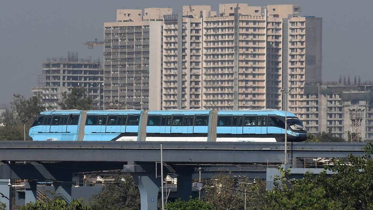 Monorail in Mumbai, India - 18 Feb 2023