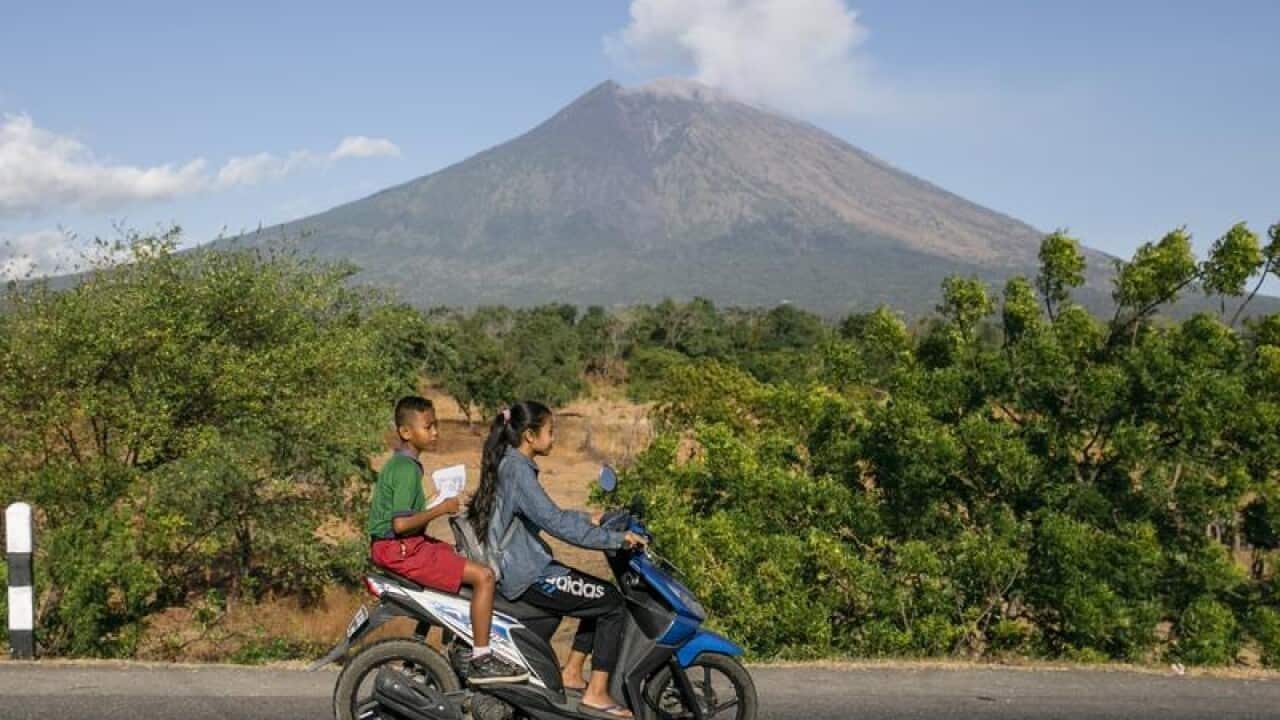A file image of Mount Agung