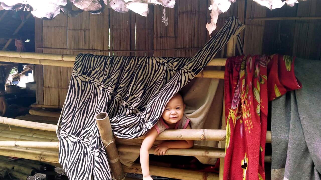 A Karen refugee child in Thai-Burmese border refugee camp, Mae La, Thailand. Source: SBS Karen