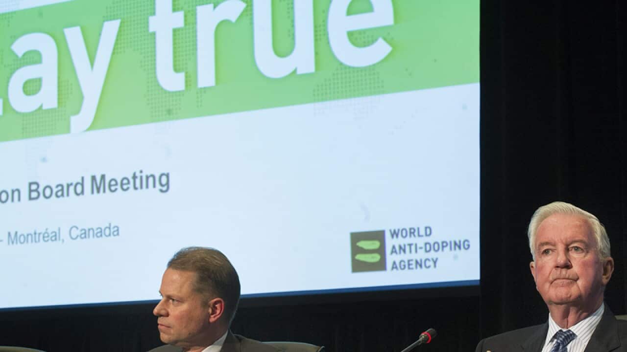 WADA President Craig Reedie (R) and Director General Olivier Niggli