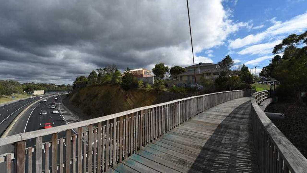 The scene at Koonung Creek Linear Park where a 17-year-old girl was stabbed to death on Tuesday in the eastern suburbs of Melbourne, Wednesday, March 18, 2015. (AAP Image/Julian Smith)