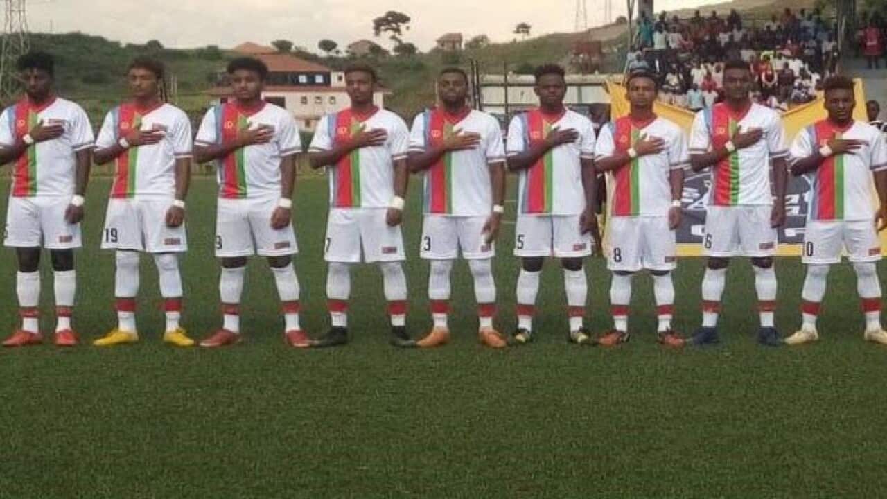 Eritrean national team at the CECAFA U20 in Uganda.