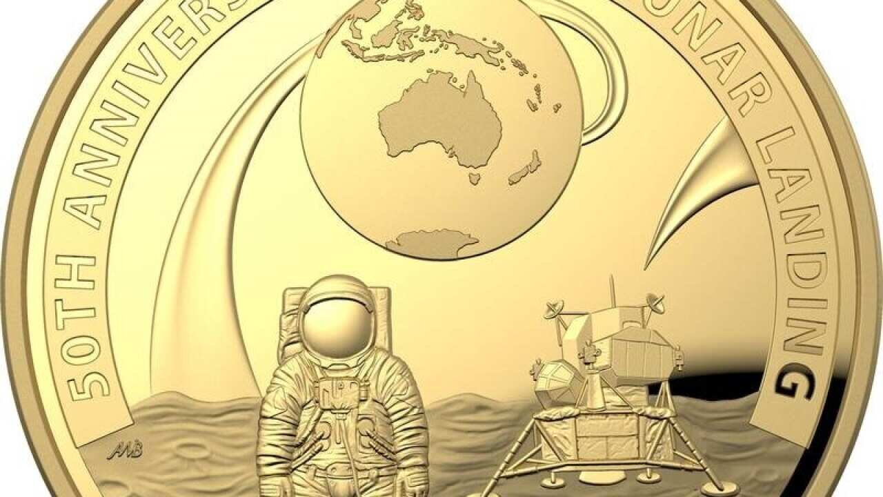 The Royal Australian Mint coin to commemorate the moon landing