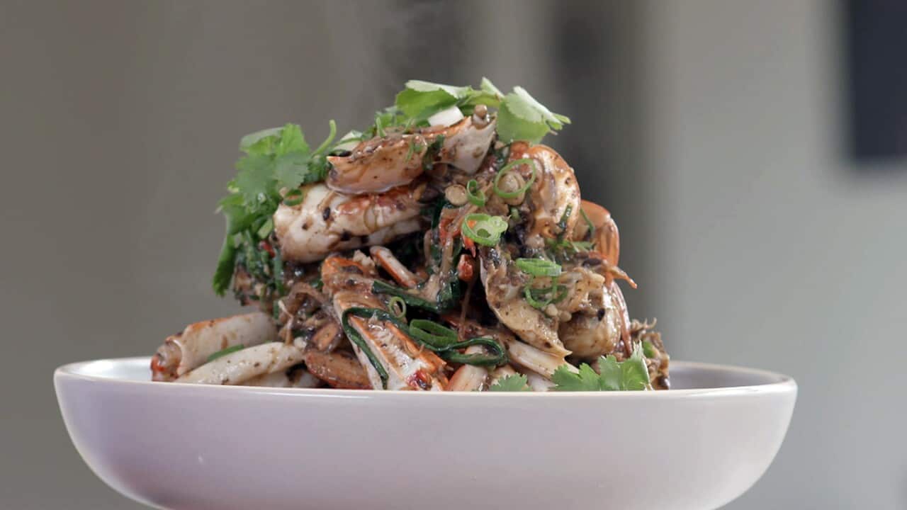 Crab with black bean sauce