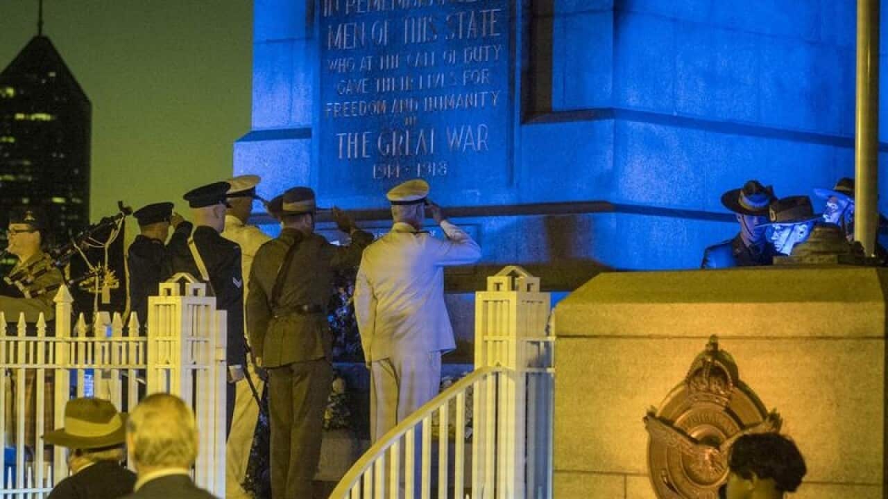 The ANZAC day dawn service in Perth.