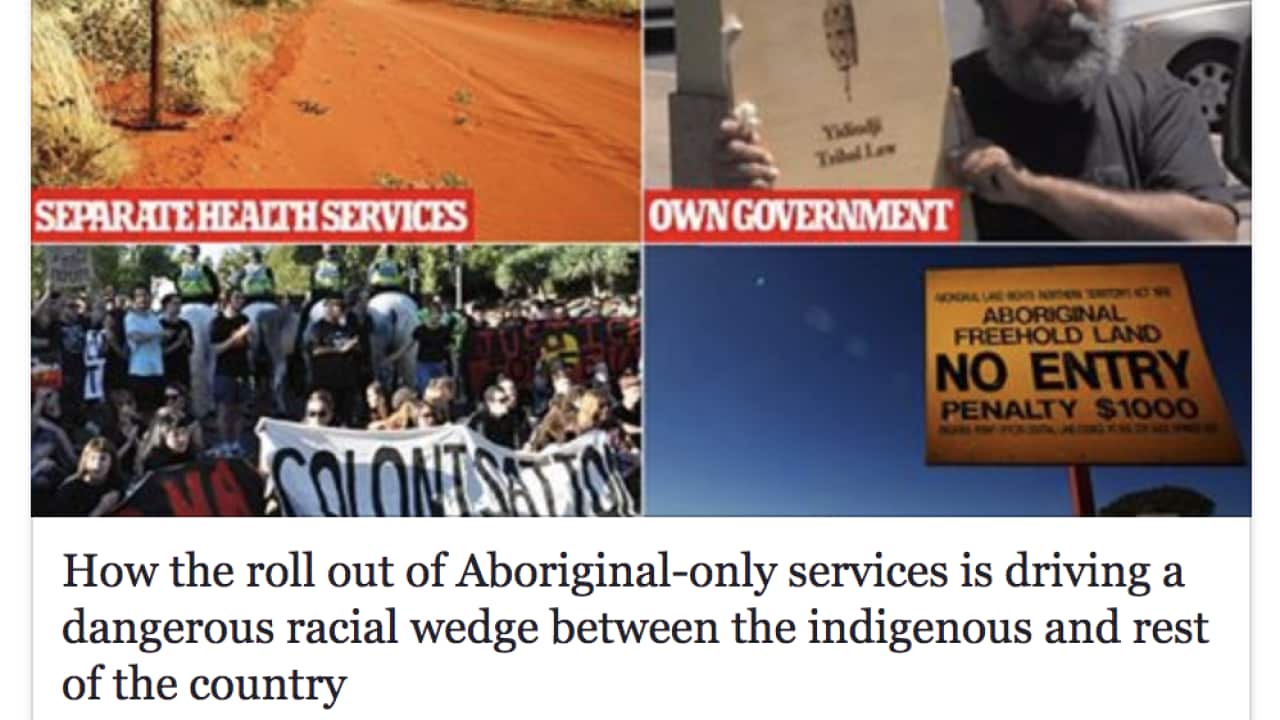 Daily Mail, 2018: Is Australia on a slippery slope towards its own form of apartheid?