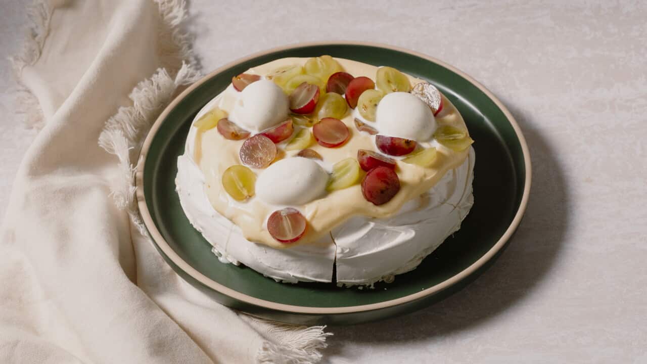 Grape and sauternes vacherin