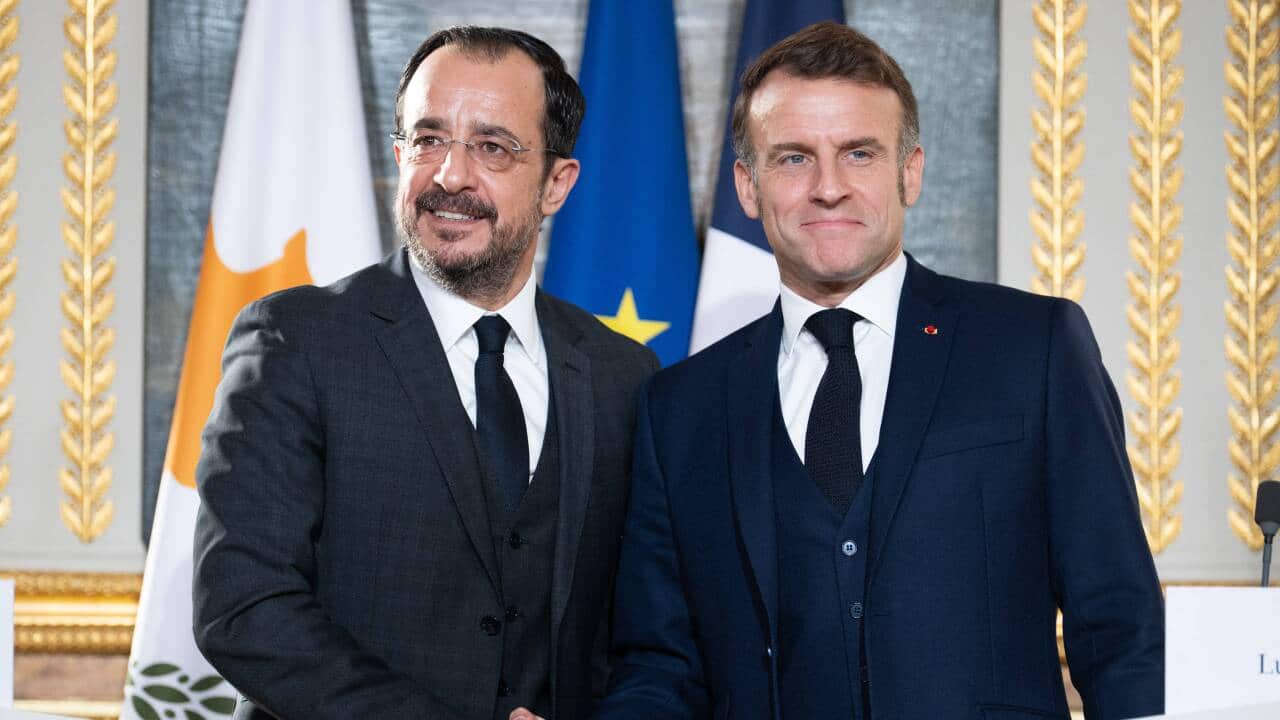 Press Conference of Emmanuel Macron With Nikos Christodoulides - Paris