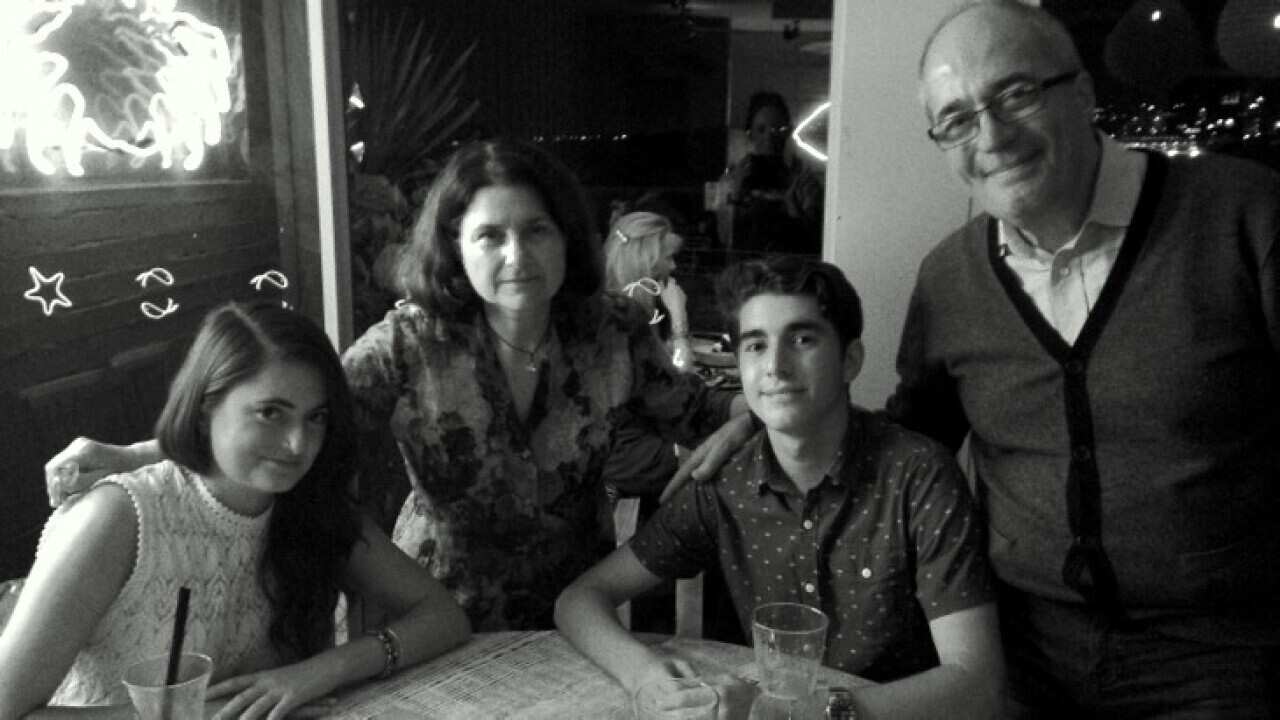 Nina with her husband and children