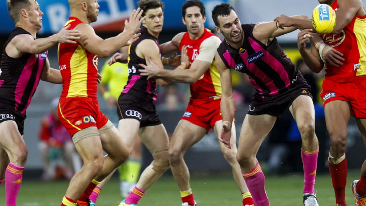 Match between the Hawthorn Hawks and the Gold Coast Suns