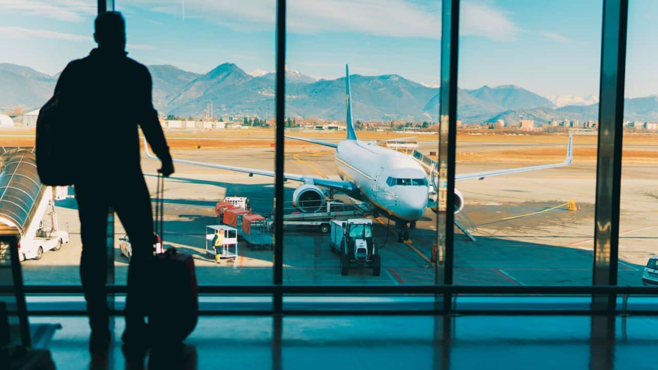 A passenger waiting for flight.