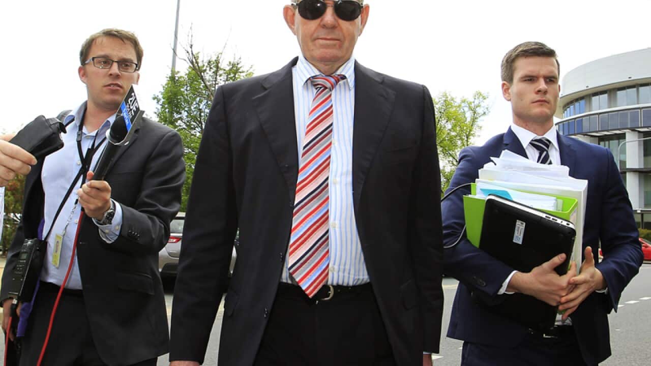 Peter Slipper leaves the ACT Magistrates court