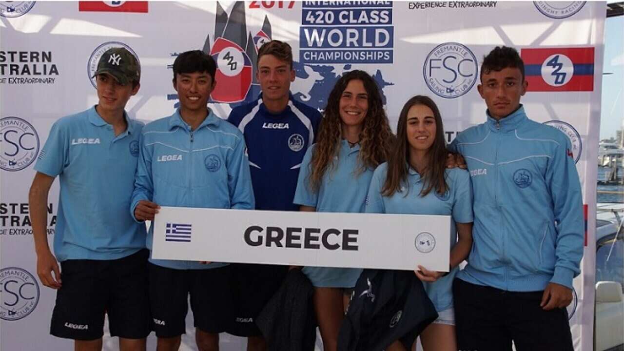 Η Ελληνική αποστολή στο 420 International Class World Championship.