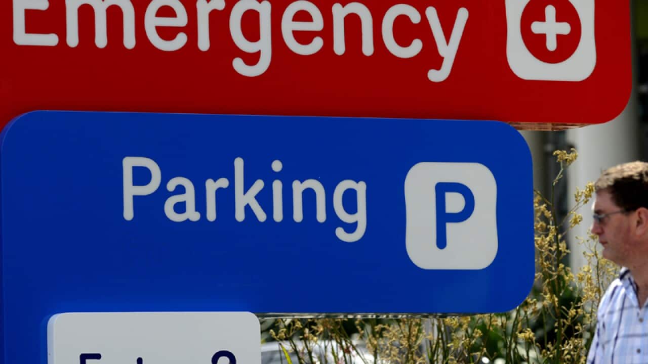 An emergency department sign