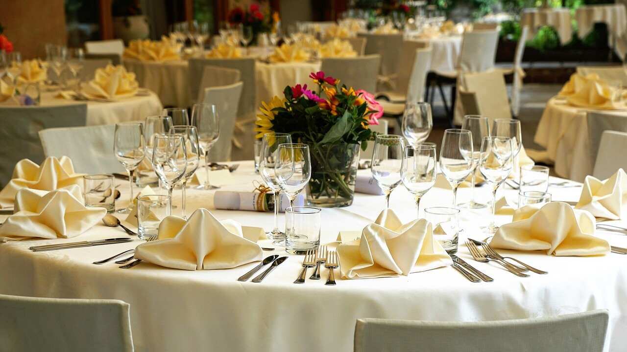 Wedding party tables