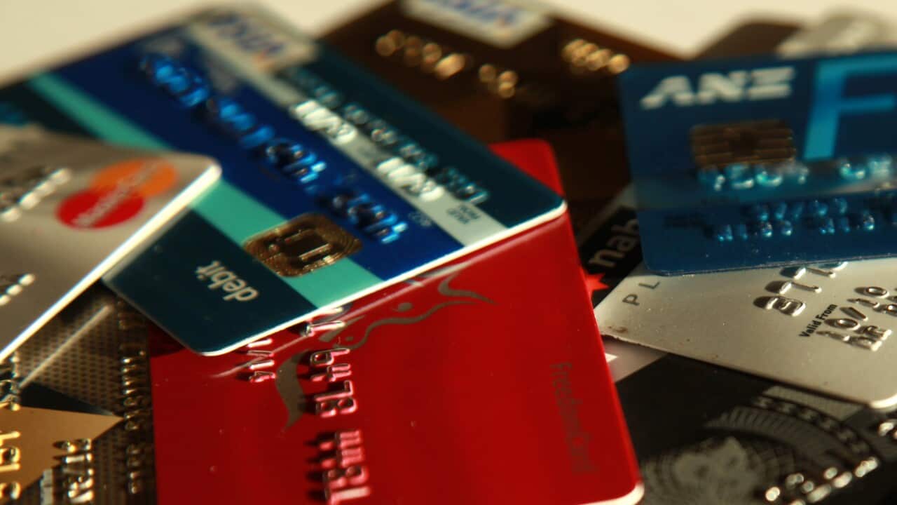 A bunch of credit cards.