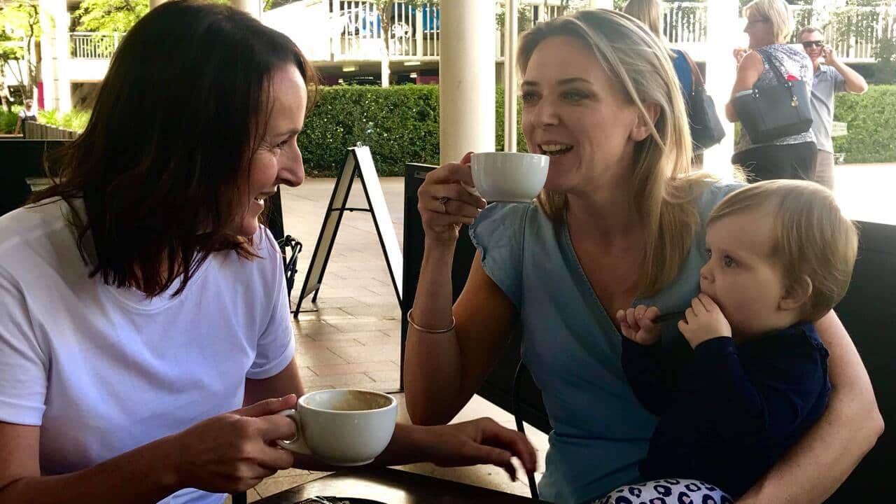 Mothers meet for coffee in central Penrith.
