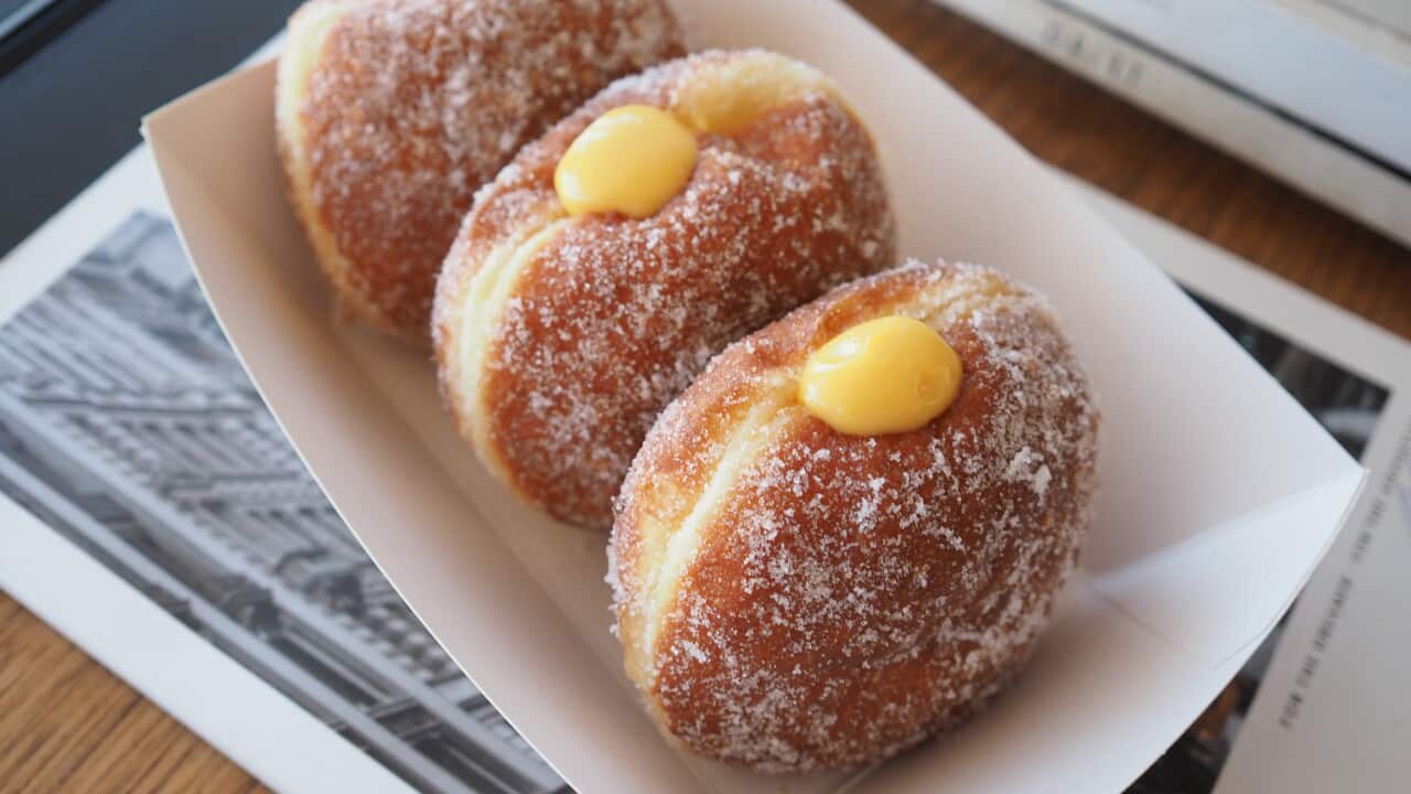 Passionfruit donuts from Chu Bakery in Perth, WA.