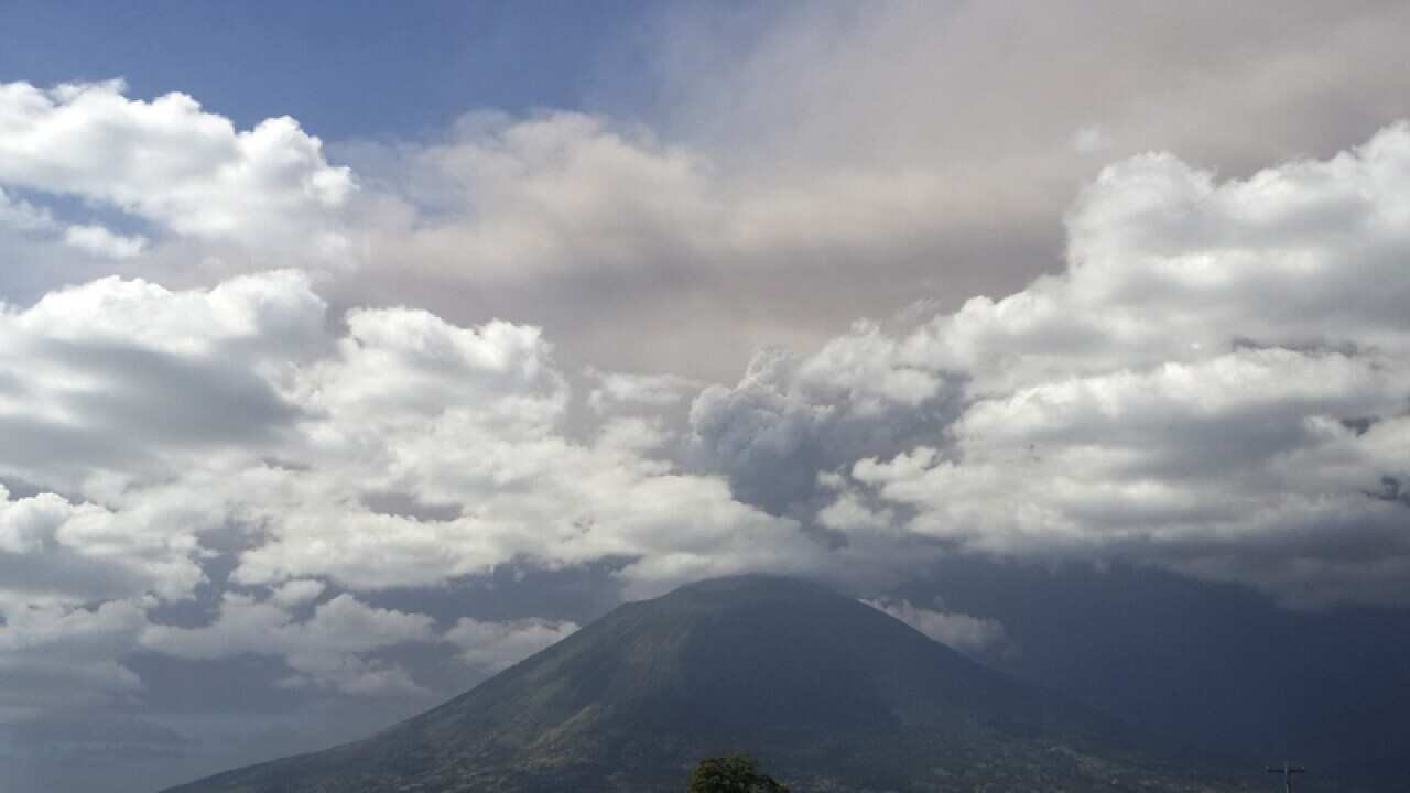 View of the volcano Chaparrastique or San Miguel, east of El Salvador