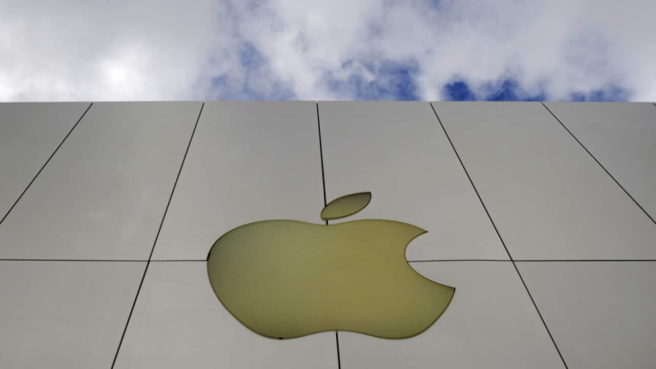 An Apple logo