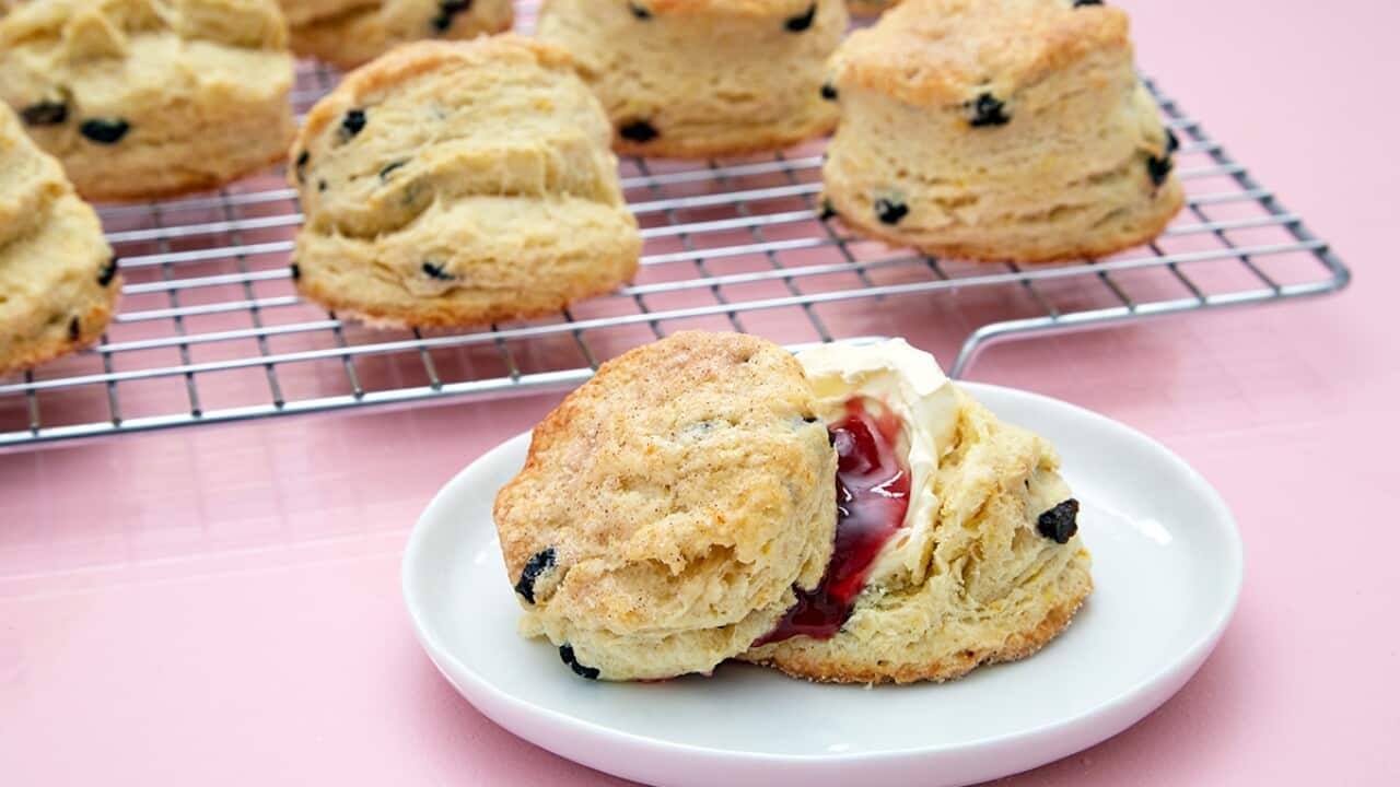 Currant orange tea scones