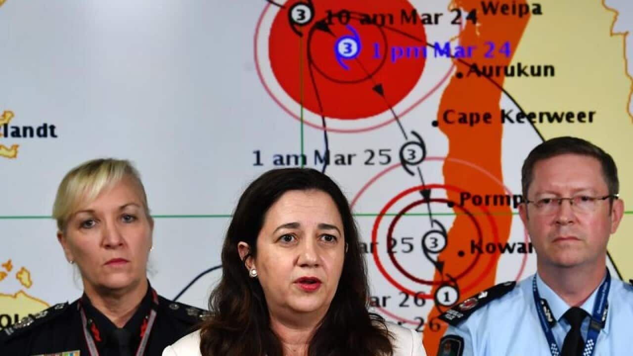 Queensland Premier Annastacia Palaszczuk speaks to the media.