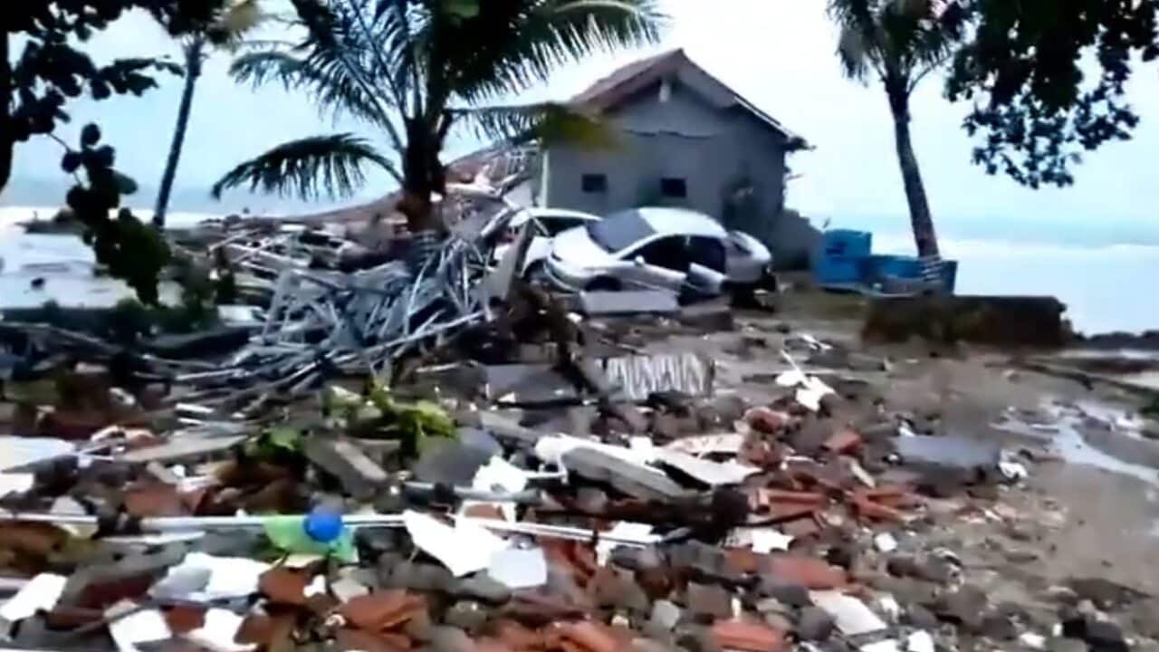 Damage from the tsunami.