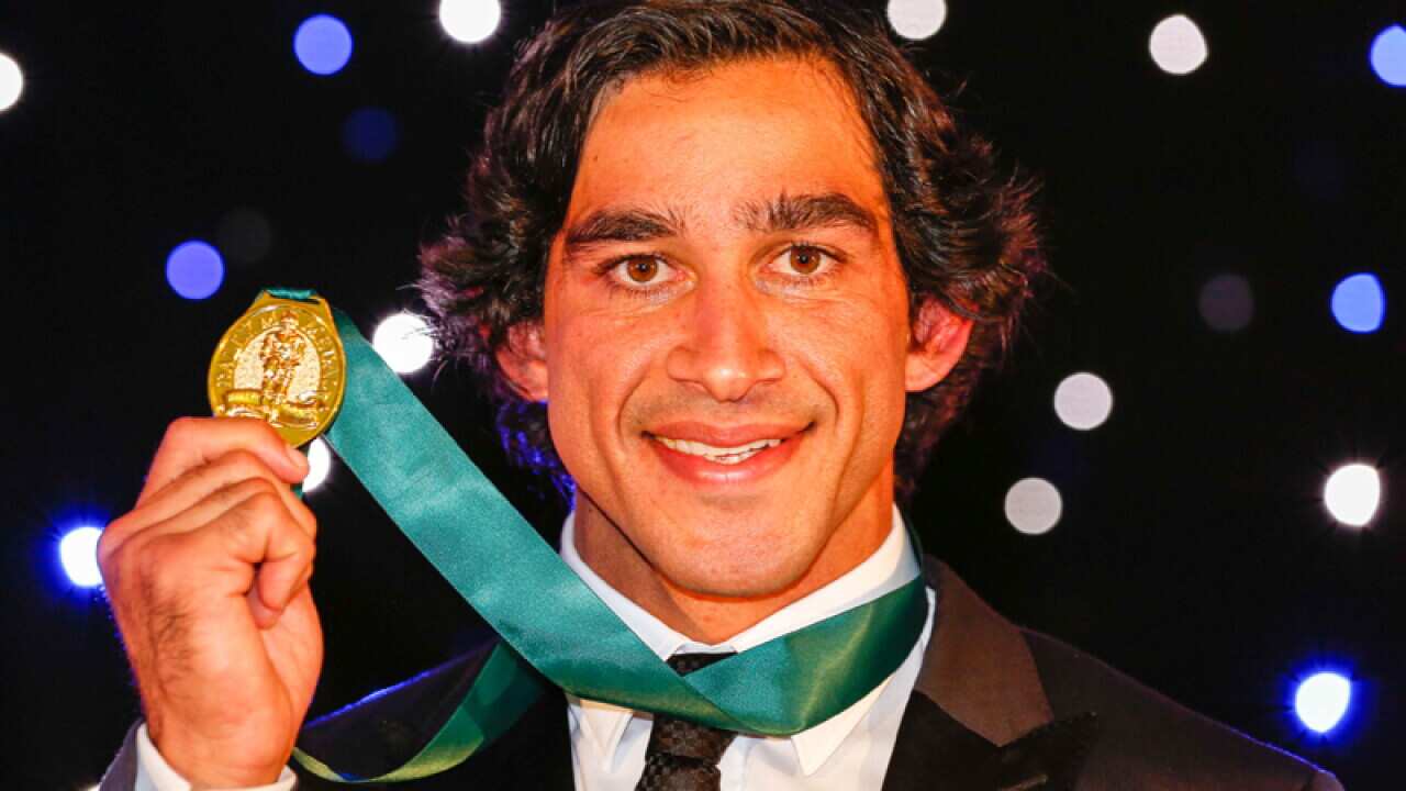 Johnathan Thurston with his 4th Dally M award.