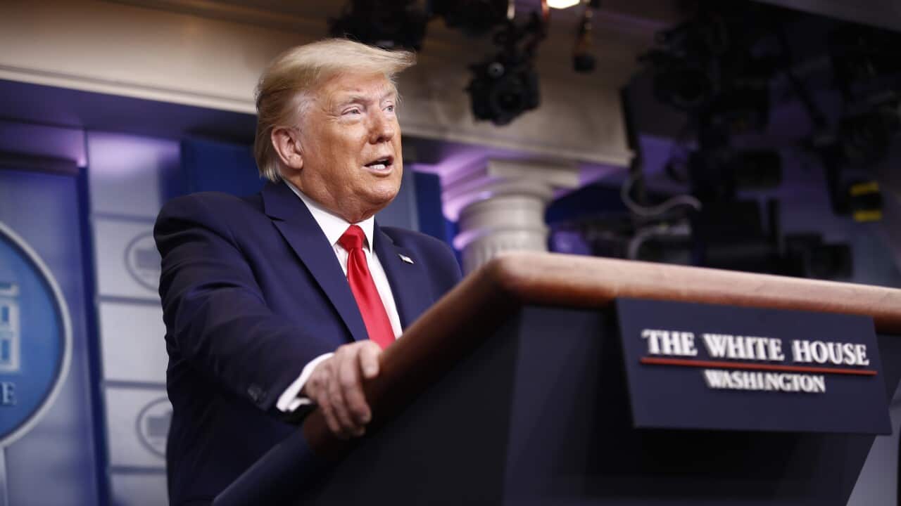 President Donald Trump speaks during a coronavirus task force briefing at the White House, Sunday, March 22, 2020, in Washington. (AP Photo/Patrick Semansky)