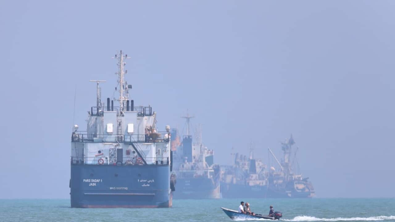 Ships waiting in Strait of Hormuz.jpg