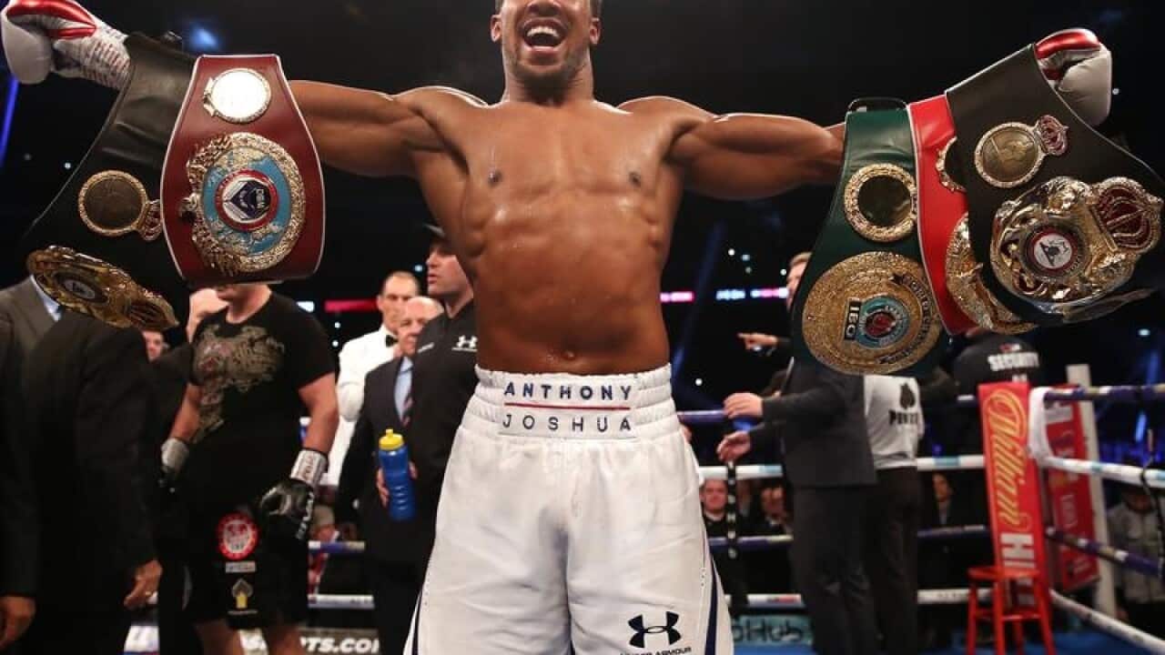 World heavyweight champion Anthony Joshua