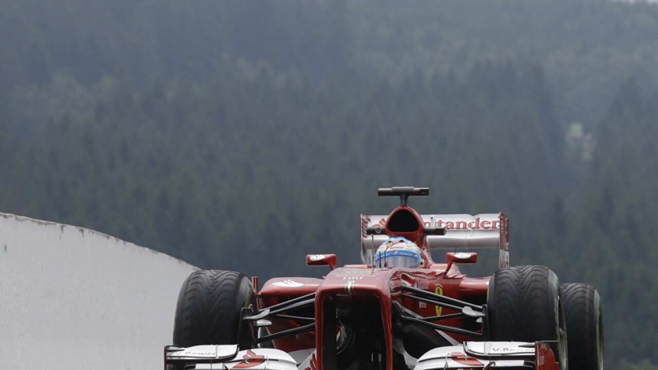 Ferrari driver Fernando Alonso in Belgium
