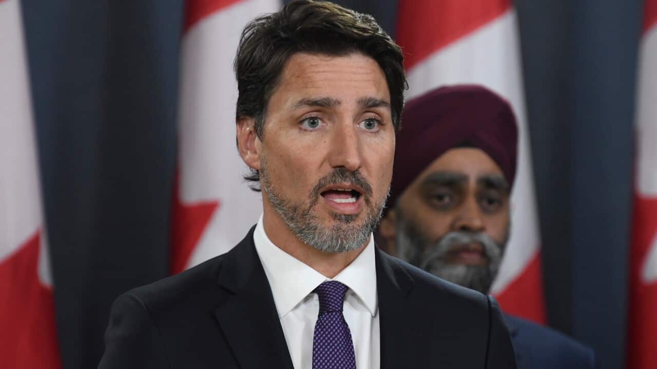 Canada Prime Minister Justin Trudeau holds a news conference updating the Iran plane crash
