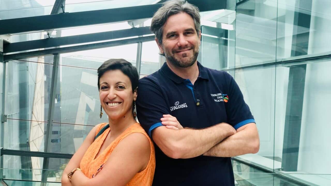 La Professoressa di criminologia dell'Università dell'Essex Anna Sergi ed il Senior Producer di SBS Italian Carlo Oreglia.