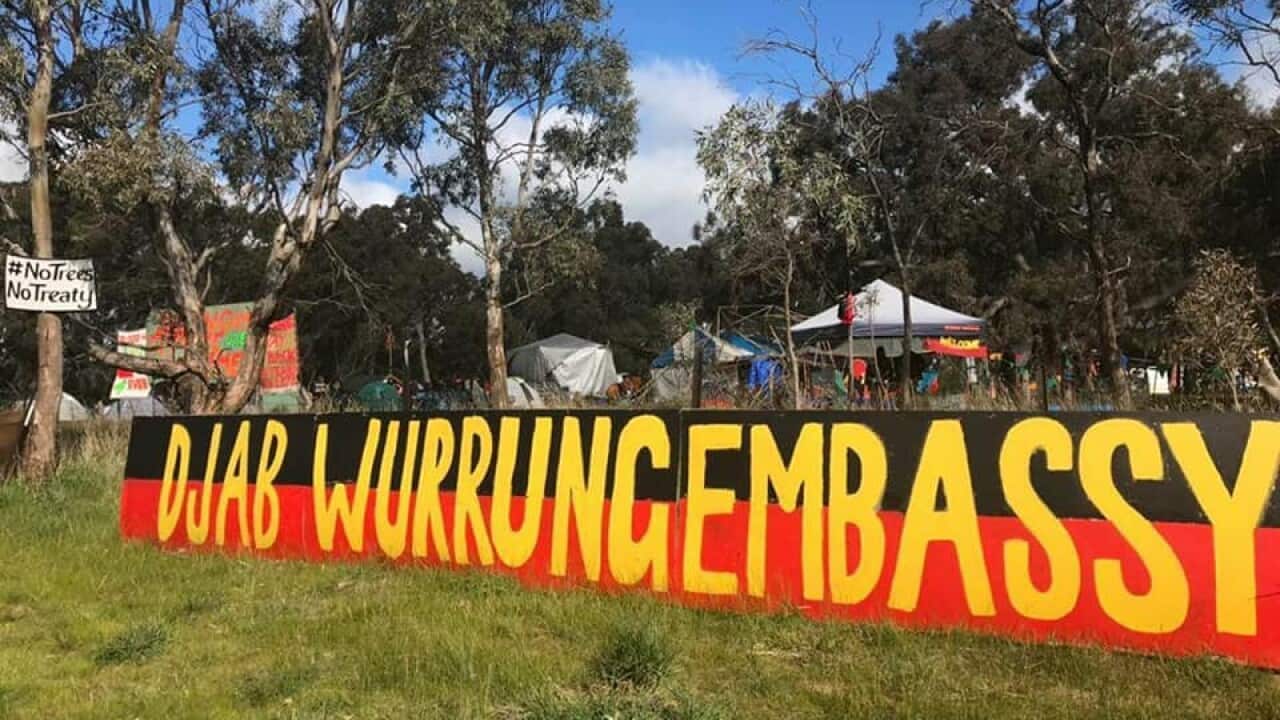 Activists had set up camp at the site, between Buangor and Ararat, over concerns about Aboriginal heritage.