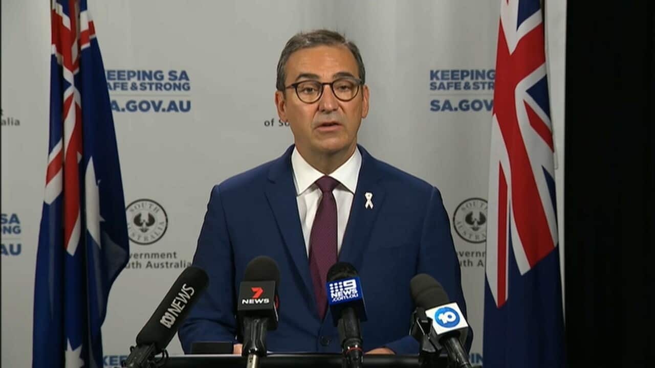 A very unhappy SA Premier Steven Marshall